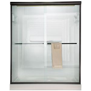 American Standard AM00390.400.224 Euro Frameless By-Pass Shower Doors - Oil Rubbed Bronze